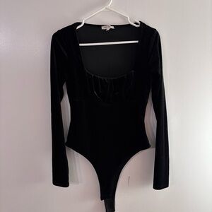 Bear Dance Black Velvet Bodysuit